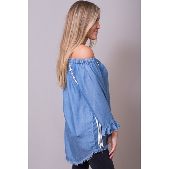 Denim Lace Up Tunic - Billy T - Picture 2 of 15